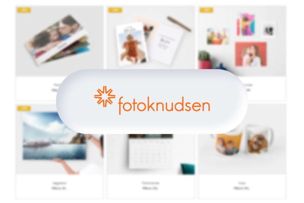 Skjermbilde fra Fotoknudsen og link til butikken