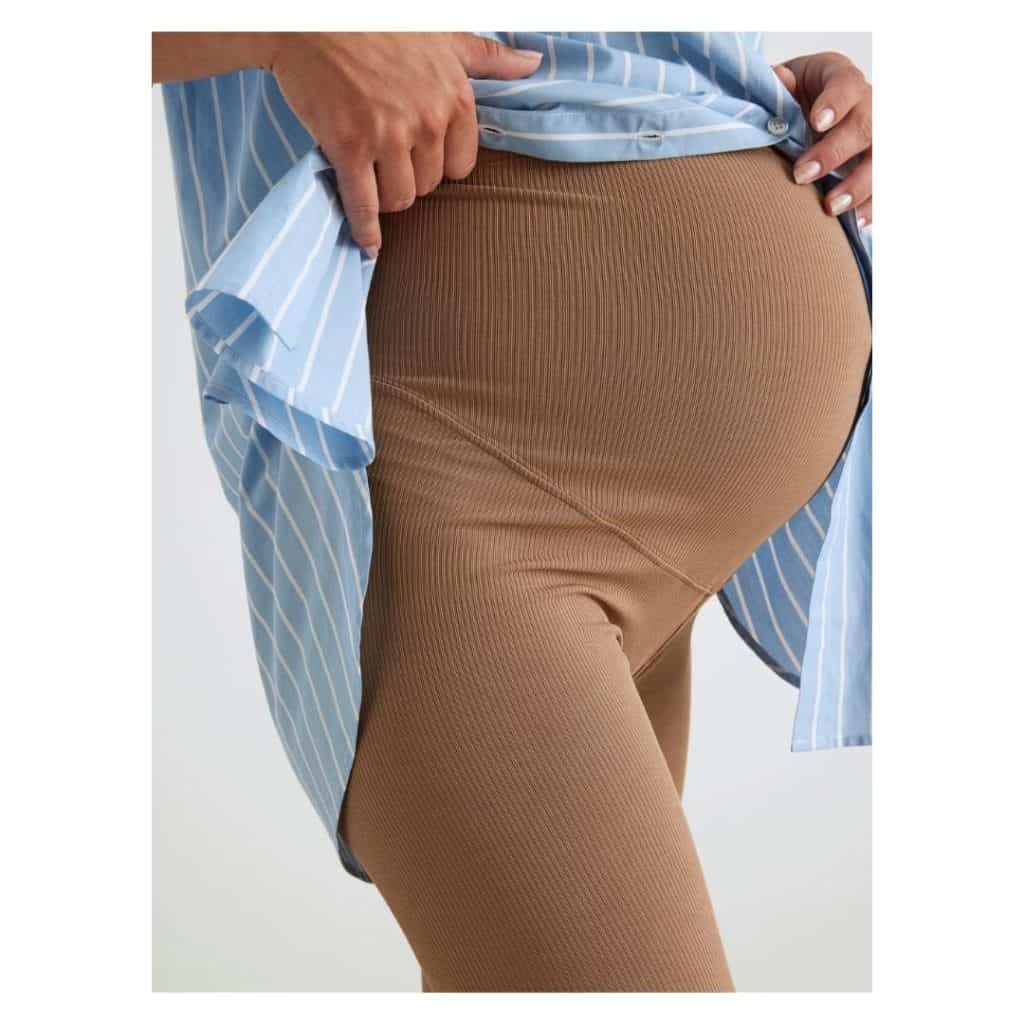Lindex MOM ribbestrikket leggings