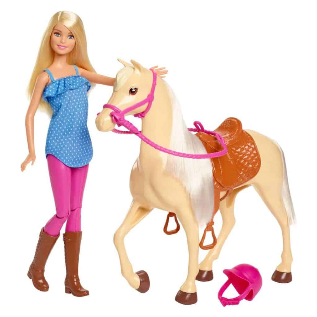 Barbie-dukke med hest