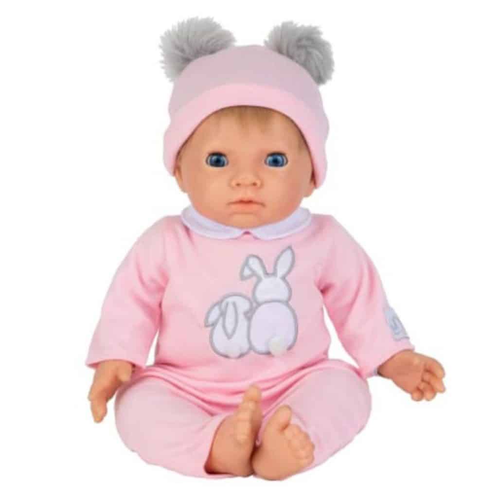 Tiny Treasures babydukke med rosa klær